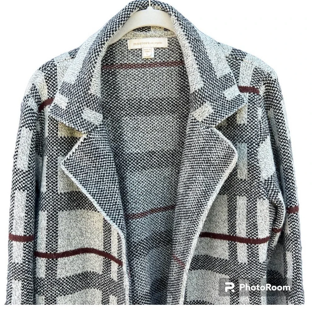 Monteau cardigan plaid